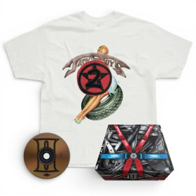 Футболка и альбом с диском Travis Scott Jackboys 2 C1 Box Set White